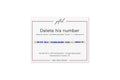 Delete his number spelled in Morse code in glass and metal beads on a gifted. card.