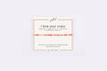 I love your crazy spelled in Morse code in glass and metal beads on a gifted. card.
