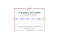 My story isn't over yet spelled in Morse code in glass and metal beads on a gifted. card.