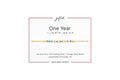 One year spelled in Morse code in glass and metal beads on a gifted. card.