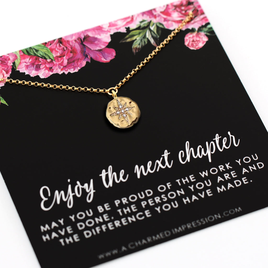 CZ Diamond Necklace: New Job Gift, Sterling Silver or Gold
