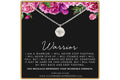 Warrior Necklace: Sterling Silver Strength Jewelry, Survivor Gift