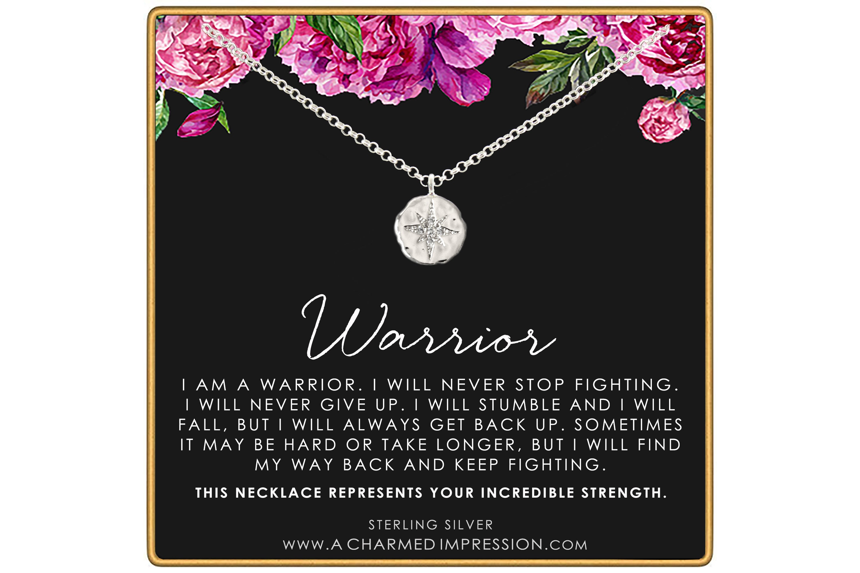 Sobriety Necklace: Silver or Gold CZ Starburst Pendant