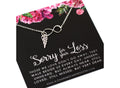 Sterling Silver Angel Wing Infinity Necklace: Memorial Gift