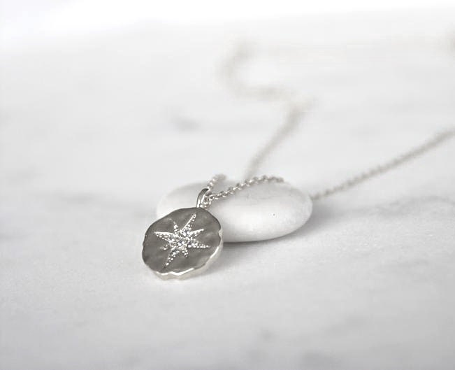 CZ Diamond Necklace: New Job Gift, Sterling Silver or Gold