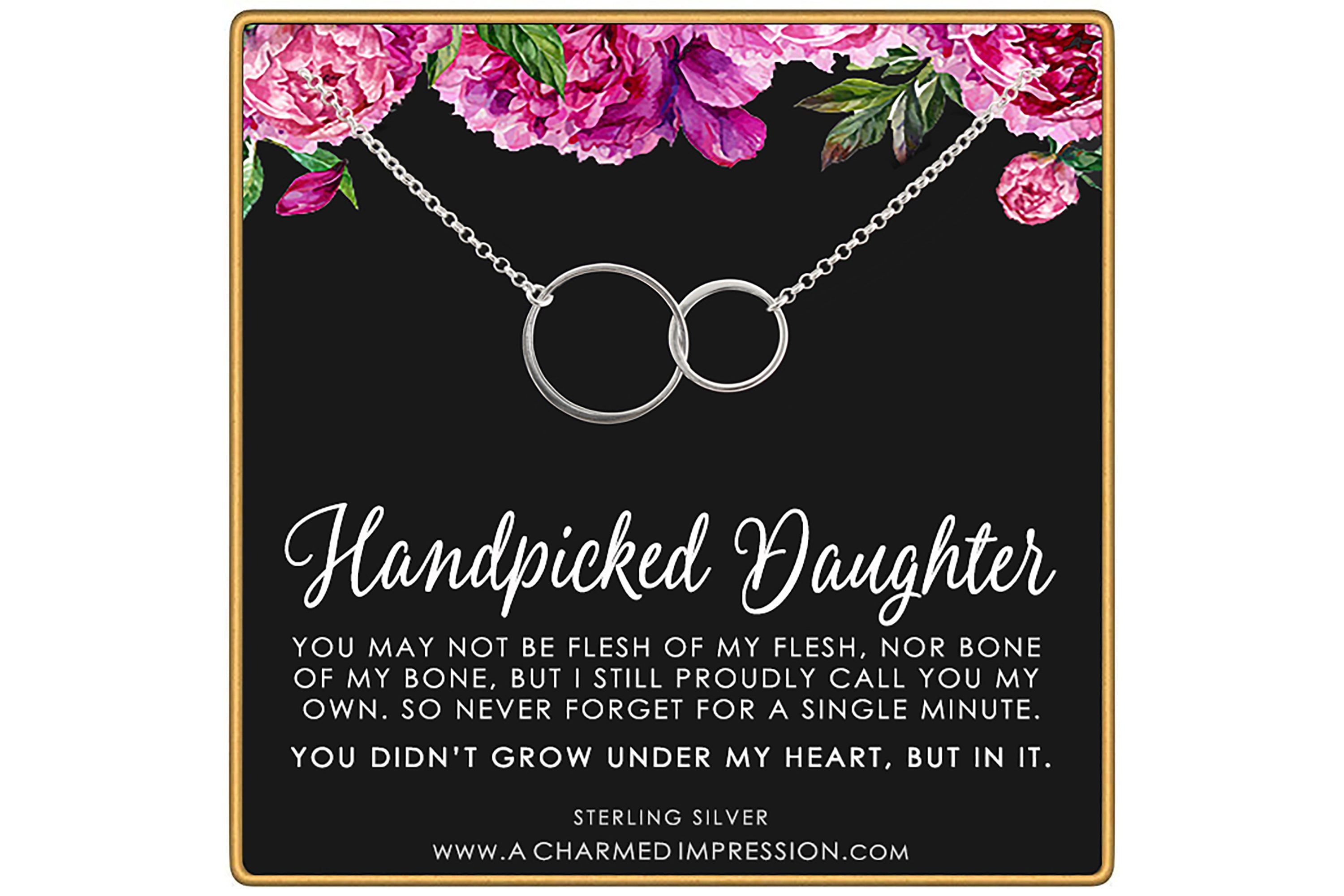 Connected Circles Necklace: Gift for Daughter, Stepdaughter, Infinite Love