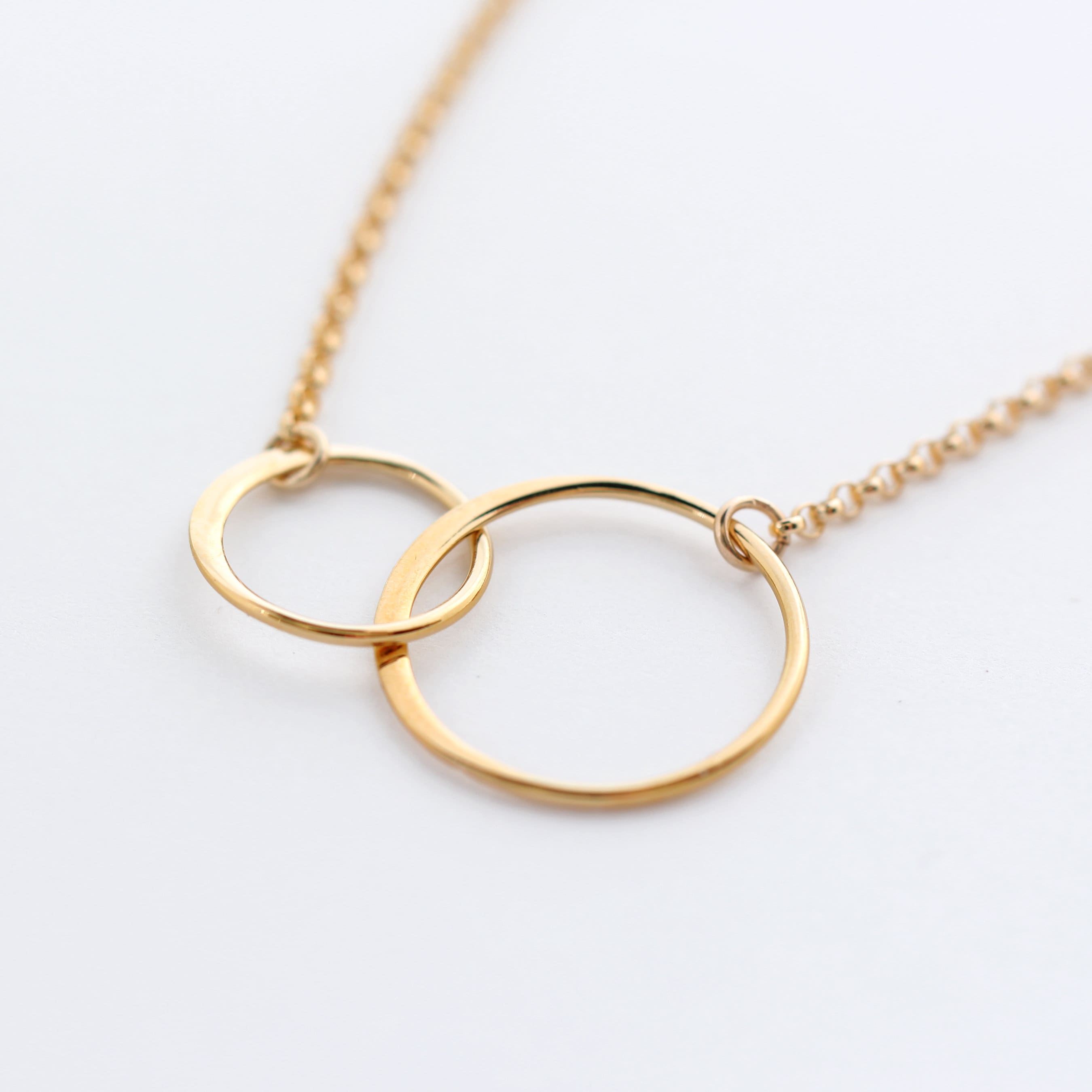 Connected Circles Necklace: Gift for Daughter, Stepdaughter, Infinite Love