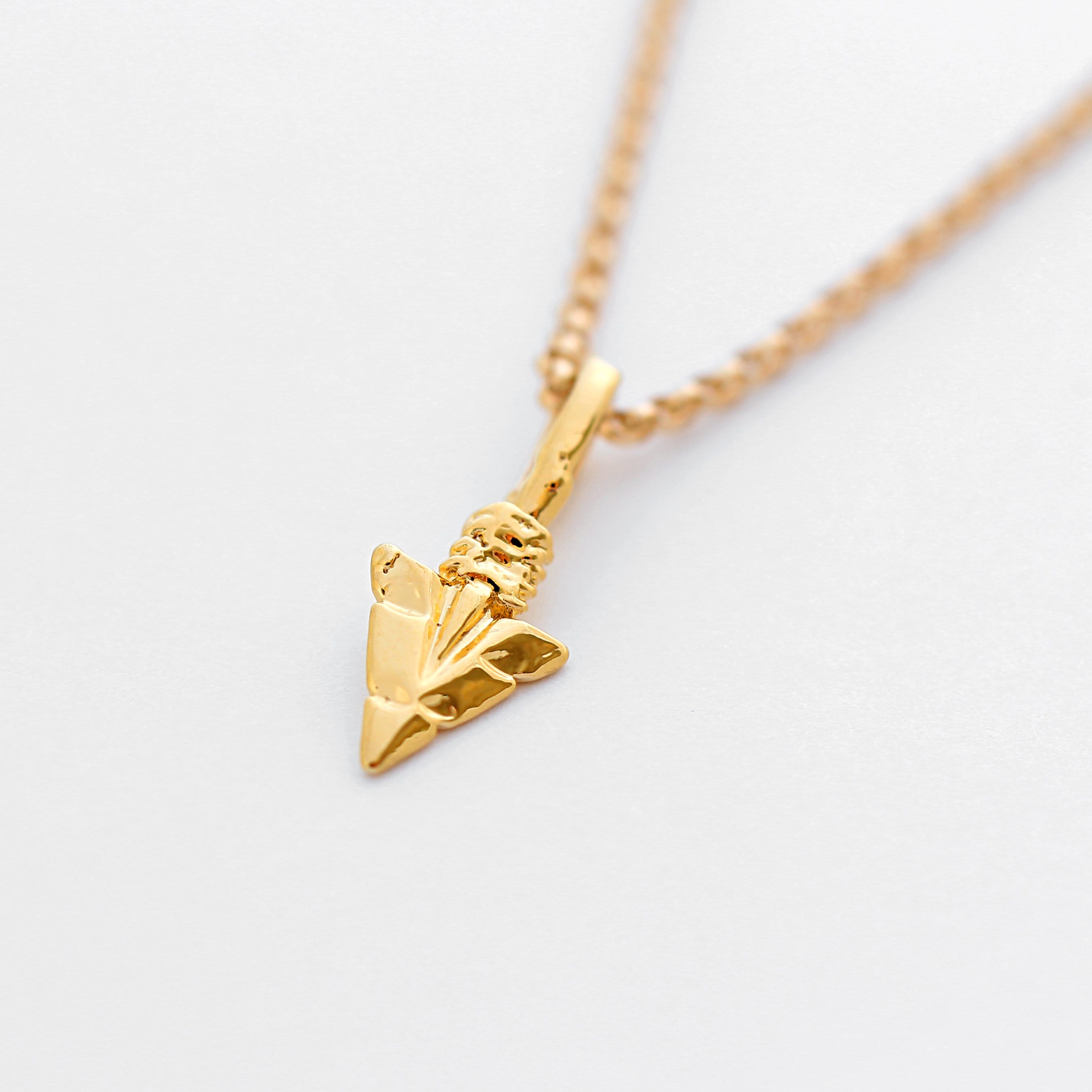 Arrowhead Necklace: Silver or Gold Tribe Jewelry Gift