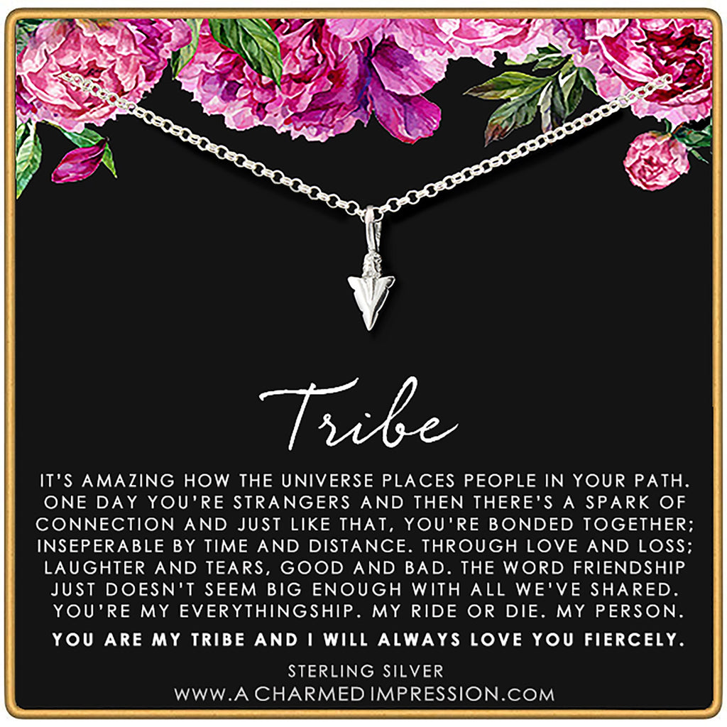 Arrowhead Necklace: Silver or Gold Tribe Jewelry Gift