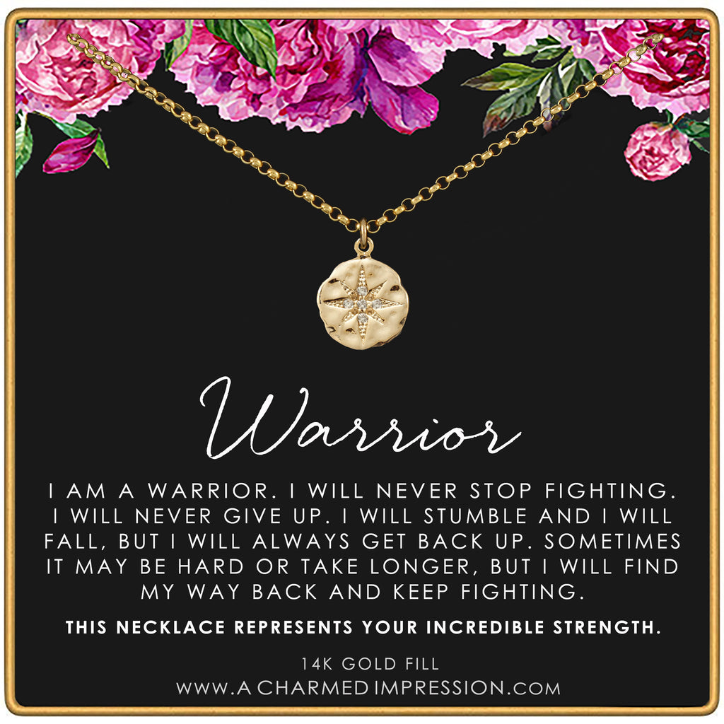Sobriety Necklace: Silver or Gold CZ Starburst Pendant