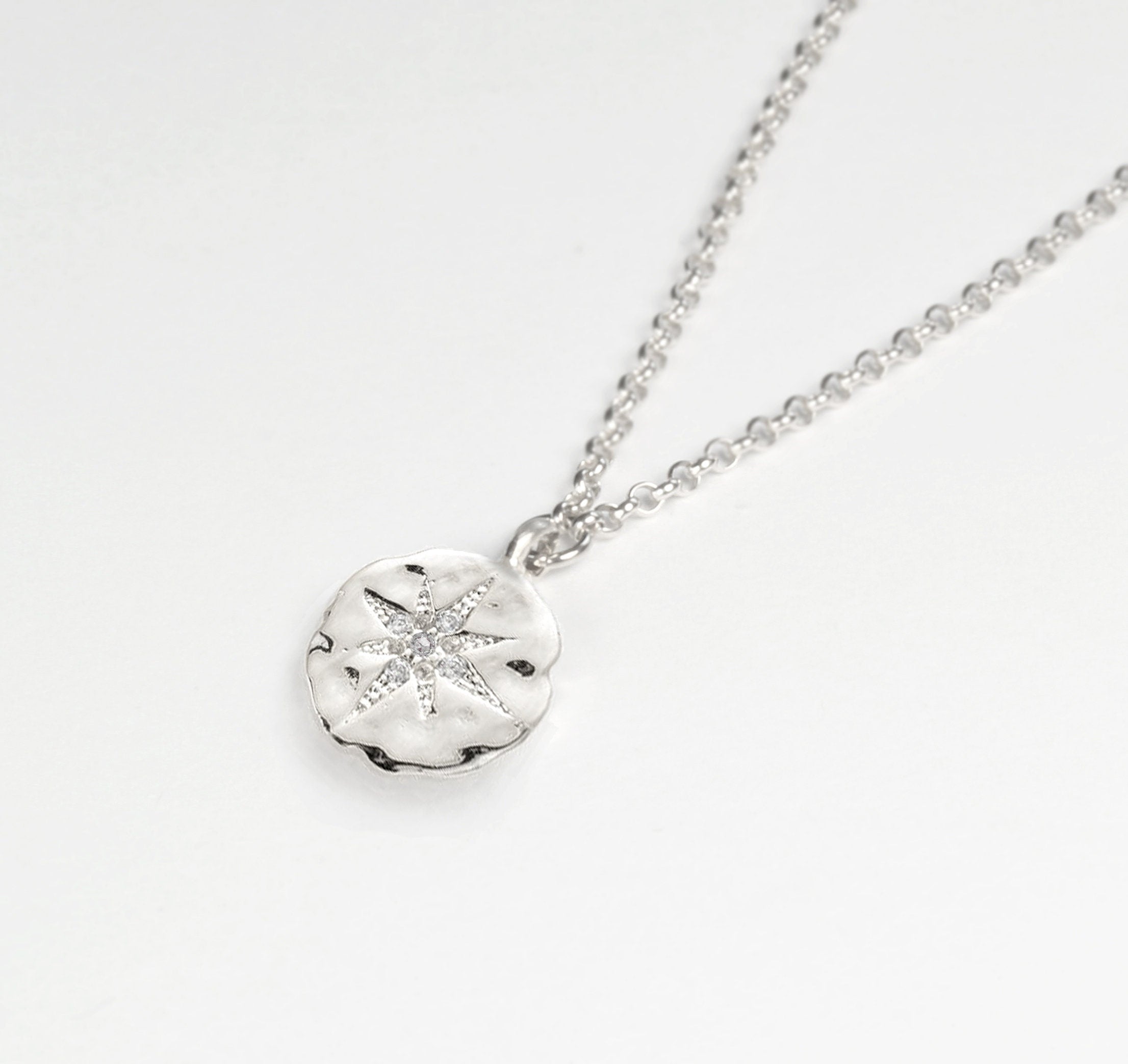 CZ Diamond Necklace: New Job Gift, Sterling Silver or Gold