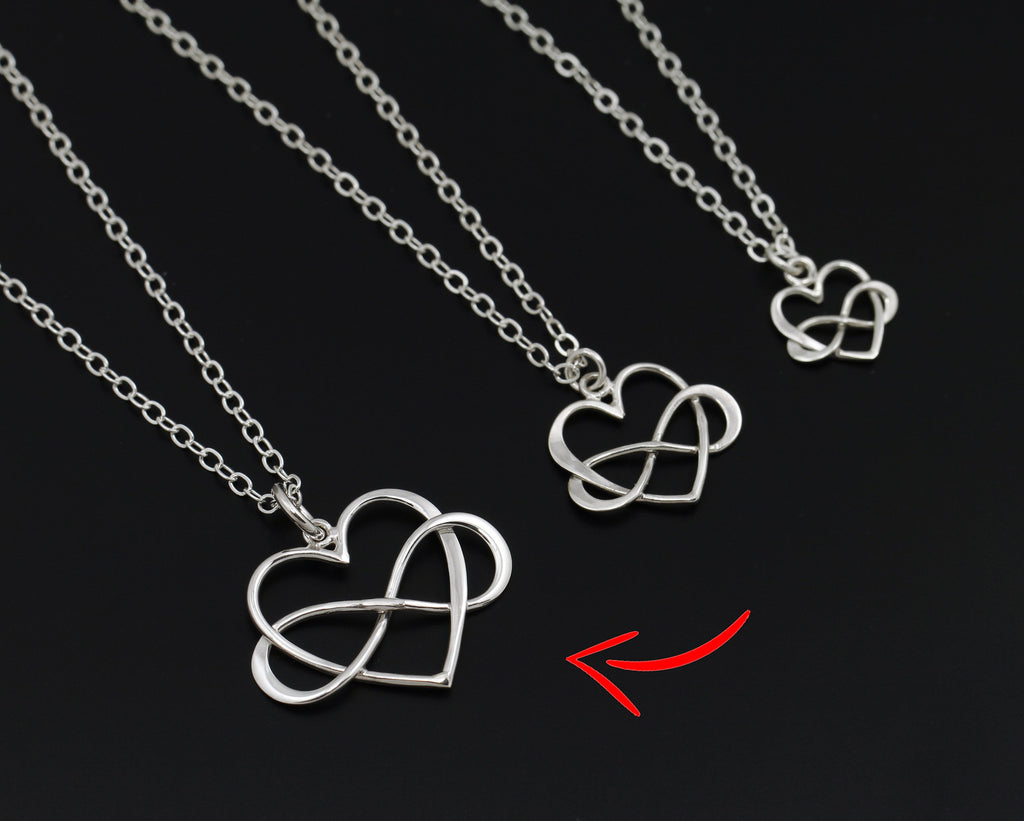 Gold Infinity Heart Necklace: Unbiological Daughter Gift
