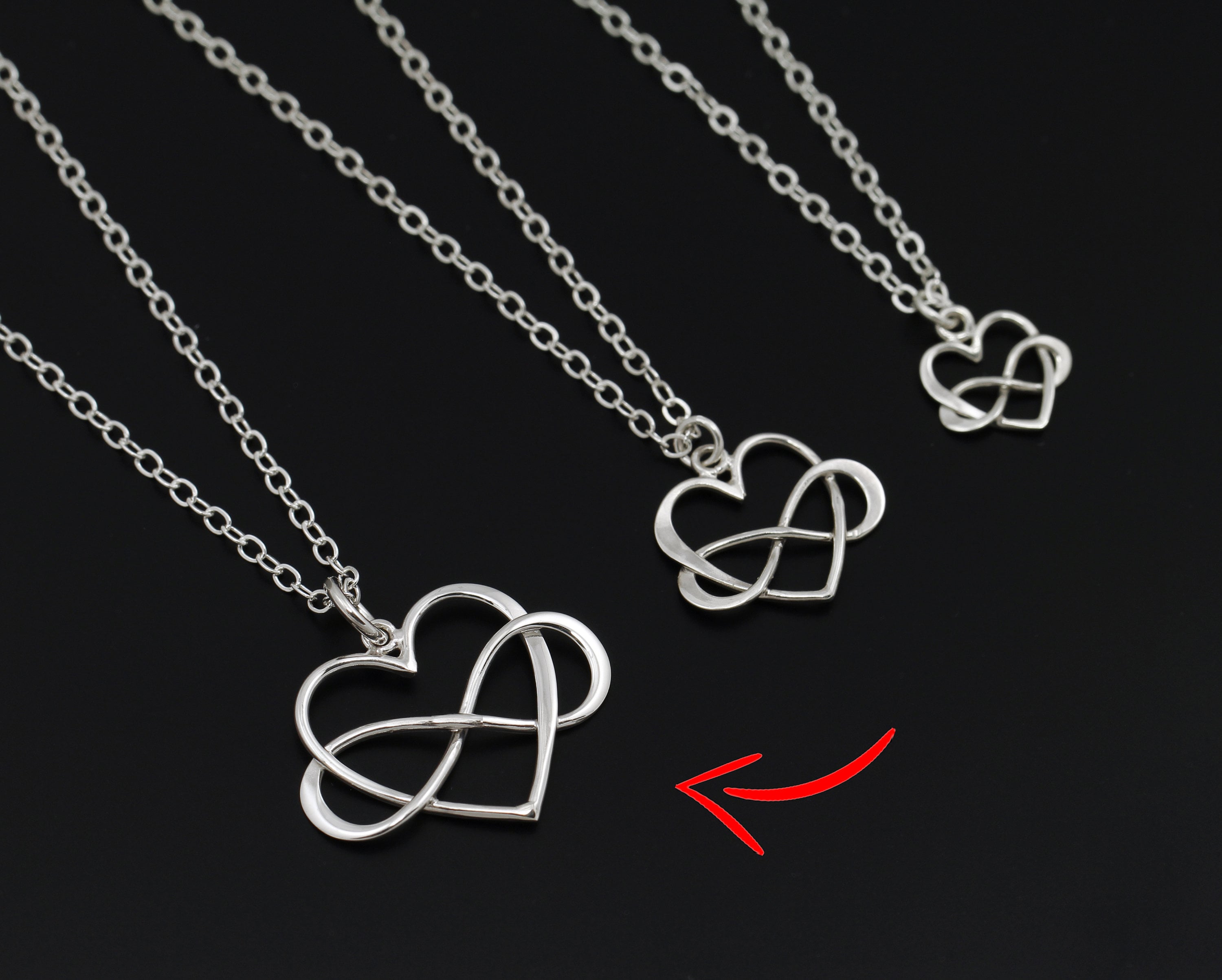 Gold Infinity Heart Necklace: Unbiological Daughter Gift