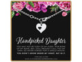 Adoption Gift: Sterling Silver Heart Daughter Bracelet