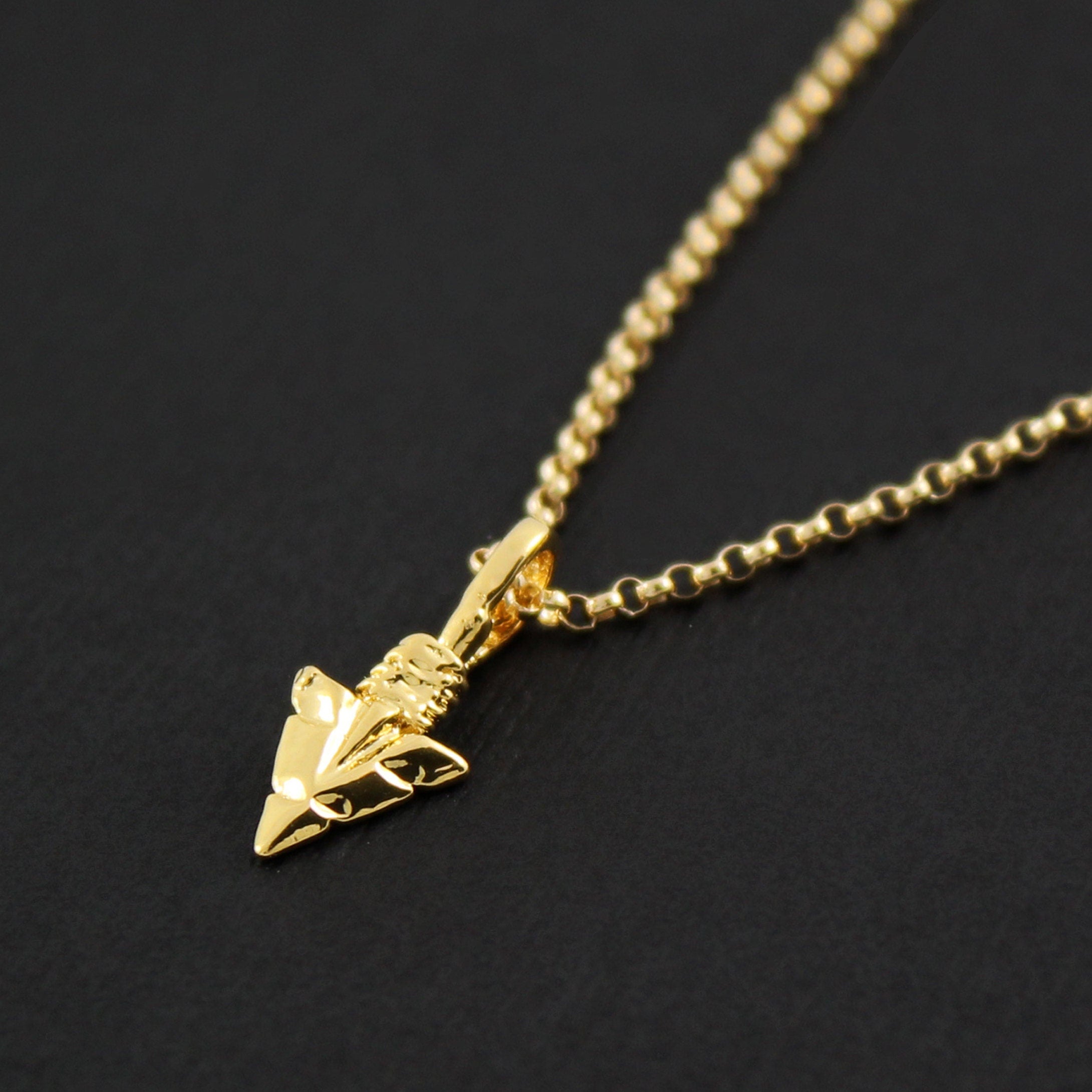 Arrowhead Necklace: Silver or Gold Tribe Jewelry Gift