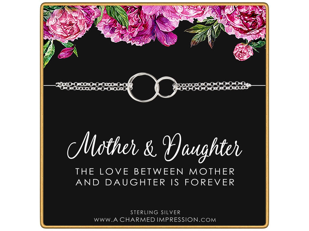 Double Circle Bracelet The Love Between Mother and Daughter is Forever