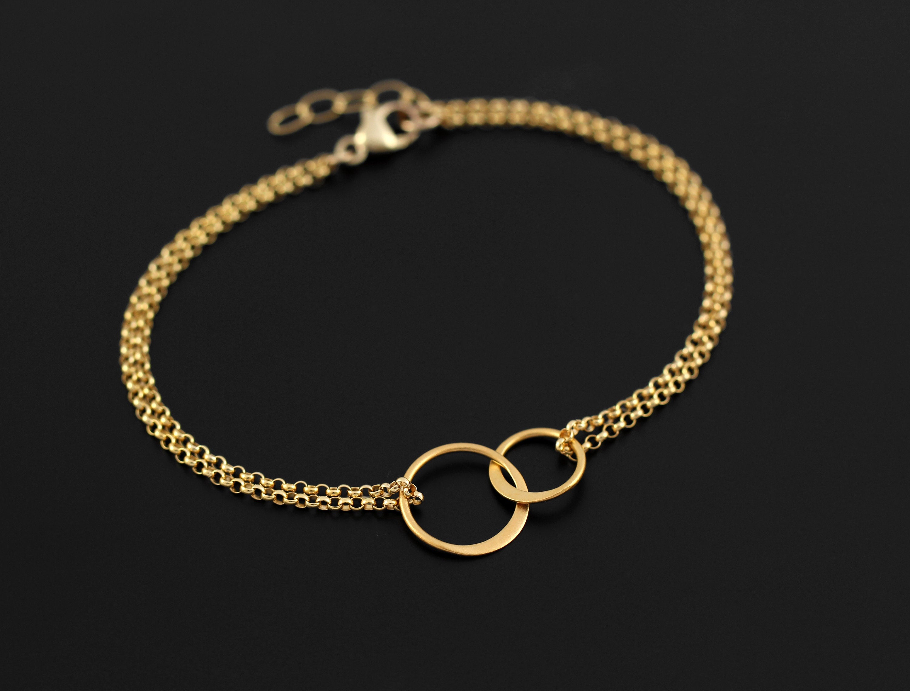 Double Circle Bracelet The Love Between Mother and Daughter is Forever