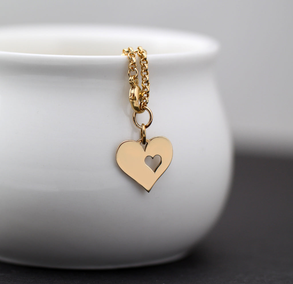 Heart with Heart Cutout Bracelet