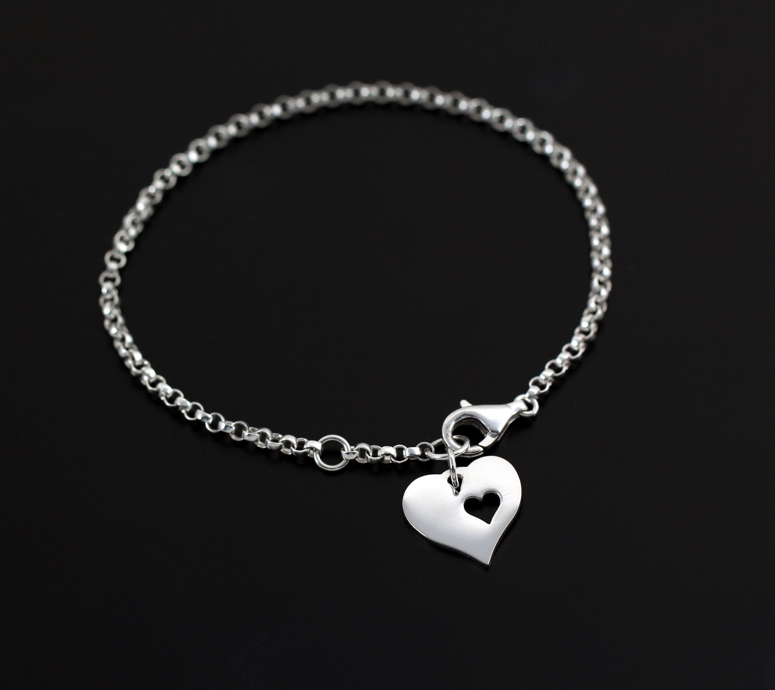 Heart with Heart Cutout Bracelet