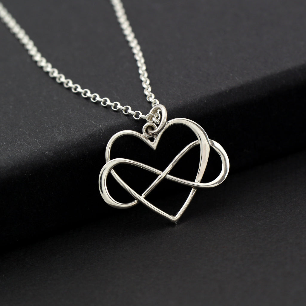 Sterling Silver Infinity Heart Necklace: Unbiological Sister Gift