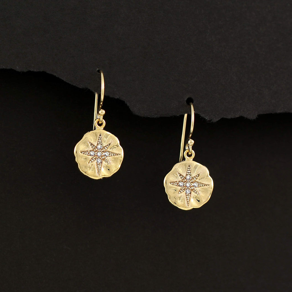 Retirement Gift for Women, Enjoy the Next Chapter Earrings, Gold Diamond Starburst Jewelry, Congratulations Retirement Gift for Her