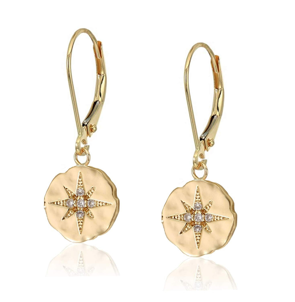 Retirement Gift for Women, Enjoy the Next Chapter Earrings, Gold Diamond Starburst Jewelry, Congratulations Retirement Gift for Her