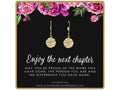 Retirement Gift for Women, Enjoy the Next Chapter Earrings, Gold Diamond Starburst Jewelry, Congratulations Retirement Gift for Her
