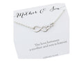 Sterling Silver Double Infinity Necklace: Mother Son Infinite Love