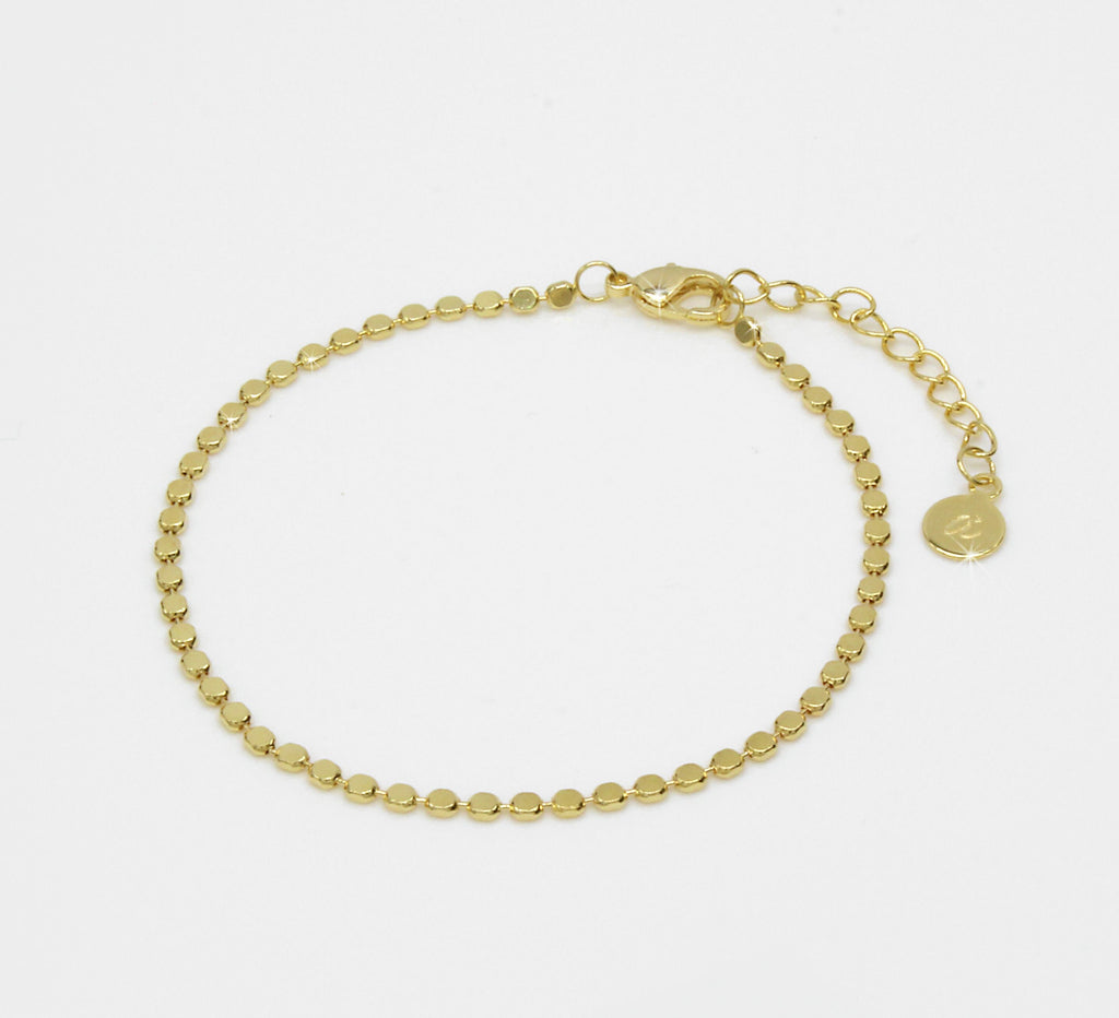 Dainty Sparkle Faceted Bead Bracelet  14K Gold or Sterling Silver Bracelet  Bridesmaids  Gift Giving  Choose Your Message Card