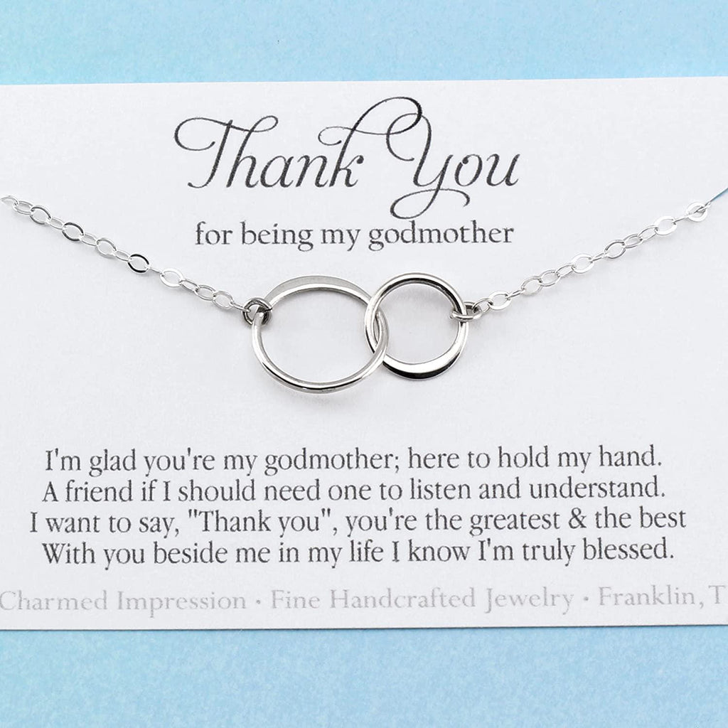 Godmother Gift: Sterling Silver Interlocking Circle Necklace