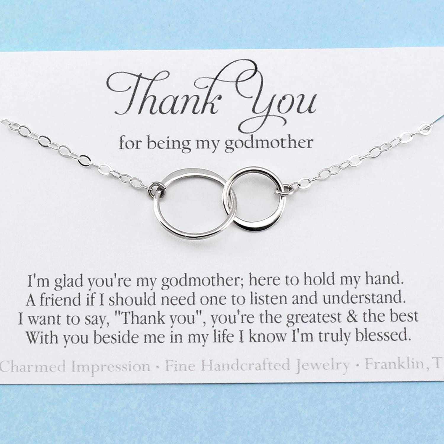 Godmother Gift: Sterling Silver Interlocking Circle Necklace