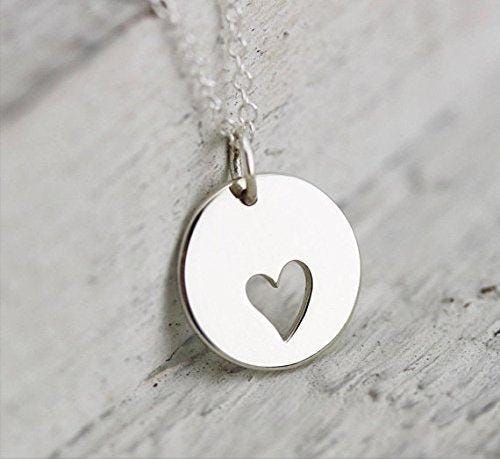 Heart Cutout 14k Gold Filled Necklace: Remembrance Jewelry