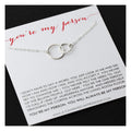 Sterling Silver Connected Circles Necklace: You Are My Person Friendship Gift