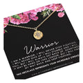 Gold Starburst Necklace: CZ Warrior Survivor Gift