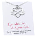 Gift for Grandma  Intentional Grandmother & Grandson Necklace  Infinity Heart Pendant  Sterling Silver  Infinite Love