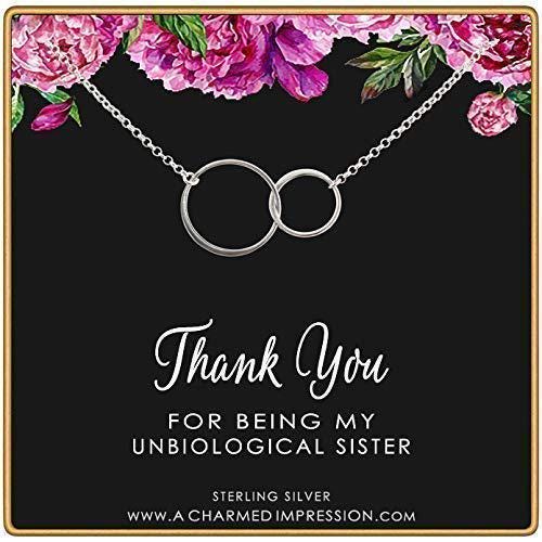 Unbiological Sister Gifts  Sisters Jewelry  Gifts for Best Friend  Christmas Gifts for Women  Sterling Silver Necklaces for 2 3