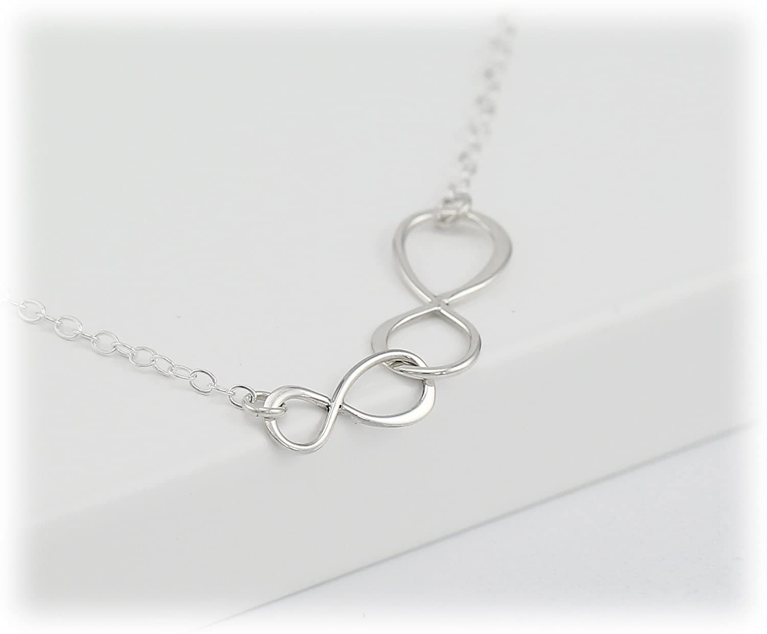 Great Grandma Gifts  Great Grandmother & Grandchild  Sterling Silver Infinity Necklace  Keepsake Gift From Granddaughter Grandson