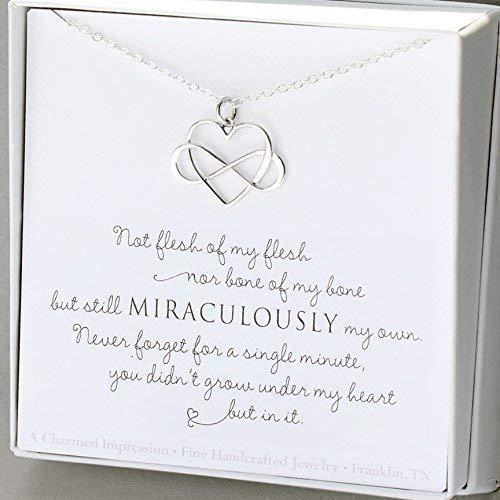 Infinity Heart Necklace - Unbiological Daughter Gift