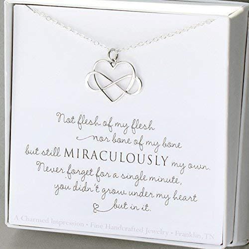 Infinity Heart Necklace - Unbiological Daughter Gift