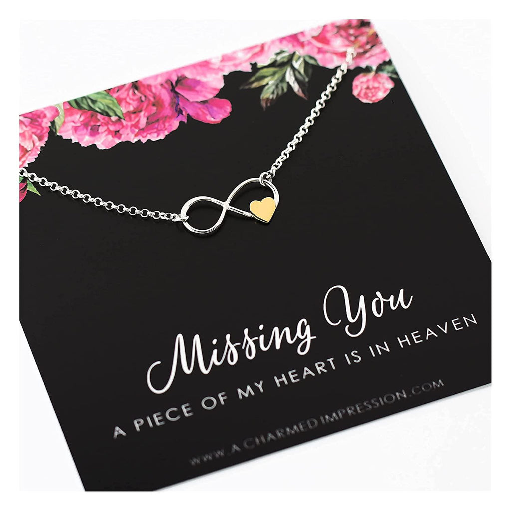 Sterling Silver Infinity Love Necklace: Memorial Sympathy Gift