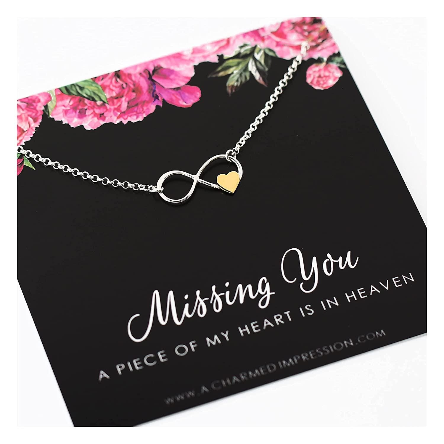 Sterling Silver Infinity Love Necklace: Memorial Sympathy Gift