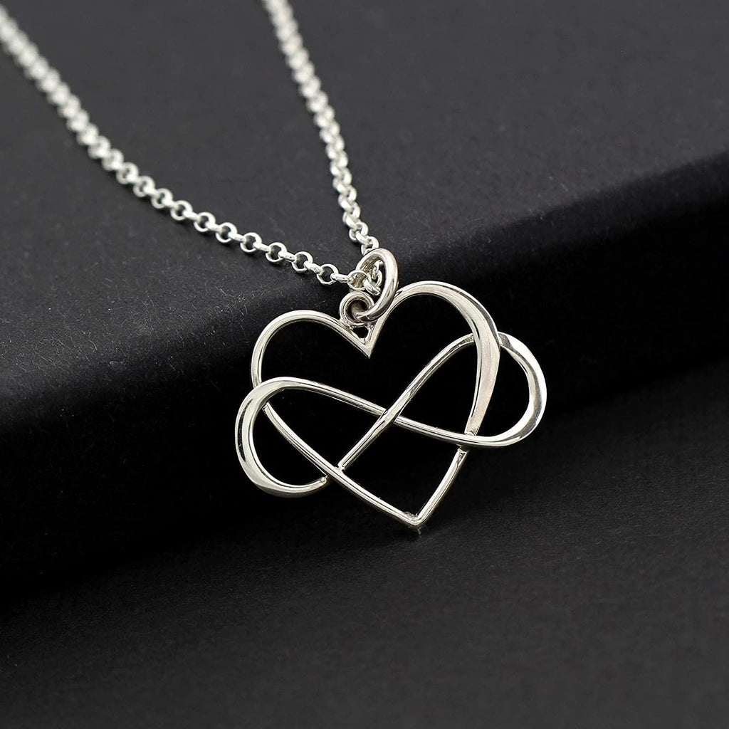 Grandmother Granddaughter Infinity Heart Necklace Sterling Silver Gift for Grandma Infinite Love Jewelry Keepsake