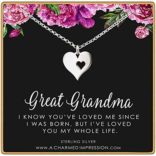 Great Grandma Gifts  Great Grandmother Grandchild Necklace  Sterling Silver Necklace  Great Grandparents Gifts  Gift for