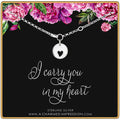Sterling Silver Heart Cutout Charm Bracelet: Memorial Jewelry