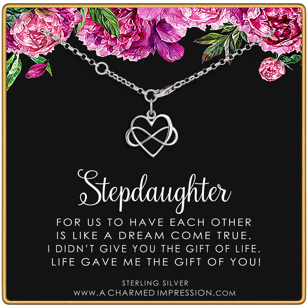 Sterling Silver Infinity Heart Bracelet: Stepdaughter Gift