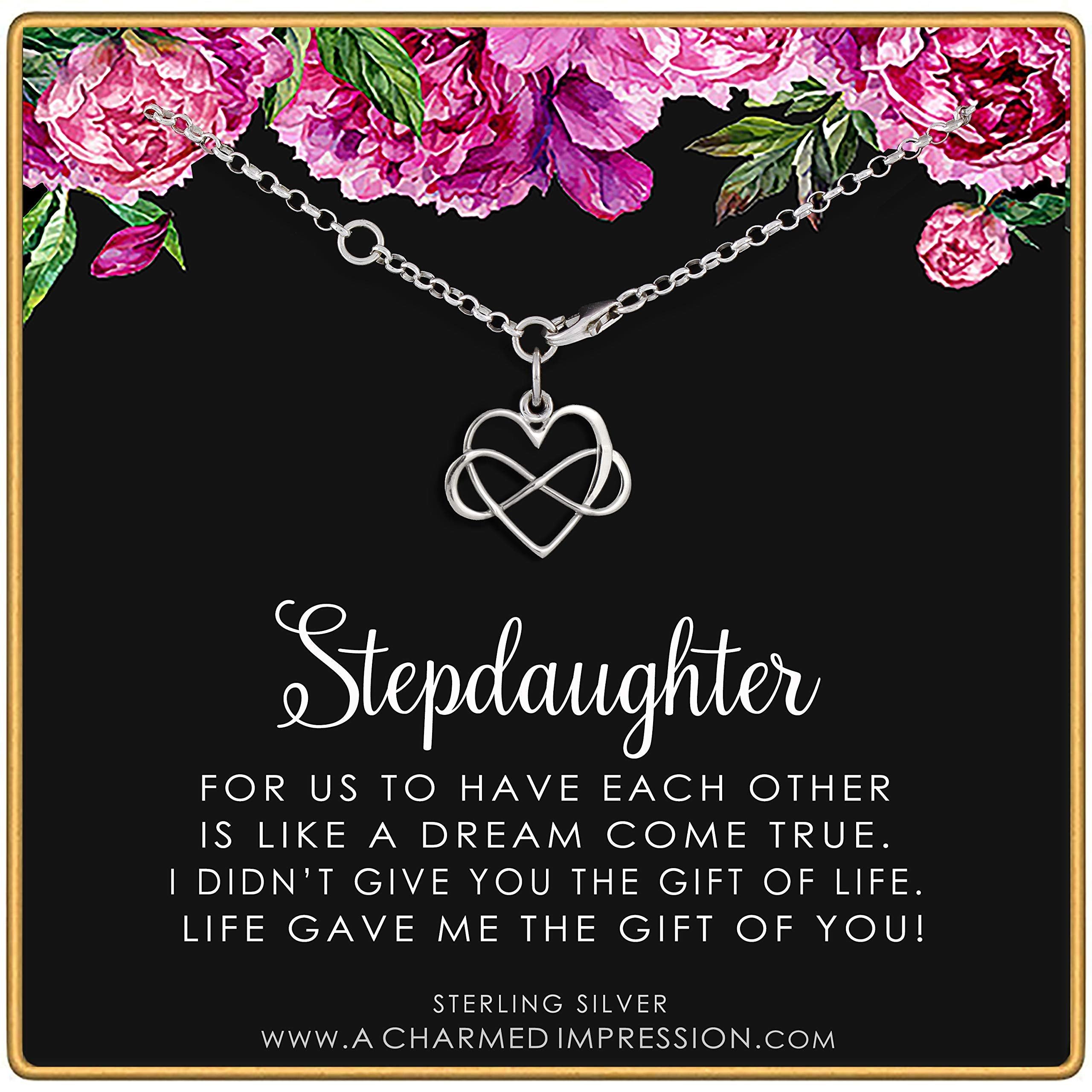 Sterling Silver Infinity Heart Bracelet: Stepdaughter Gift