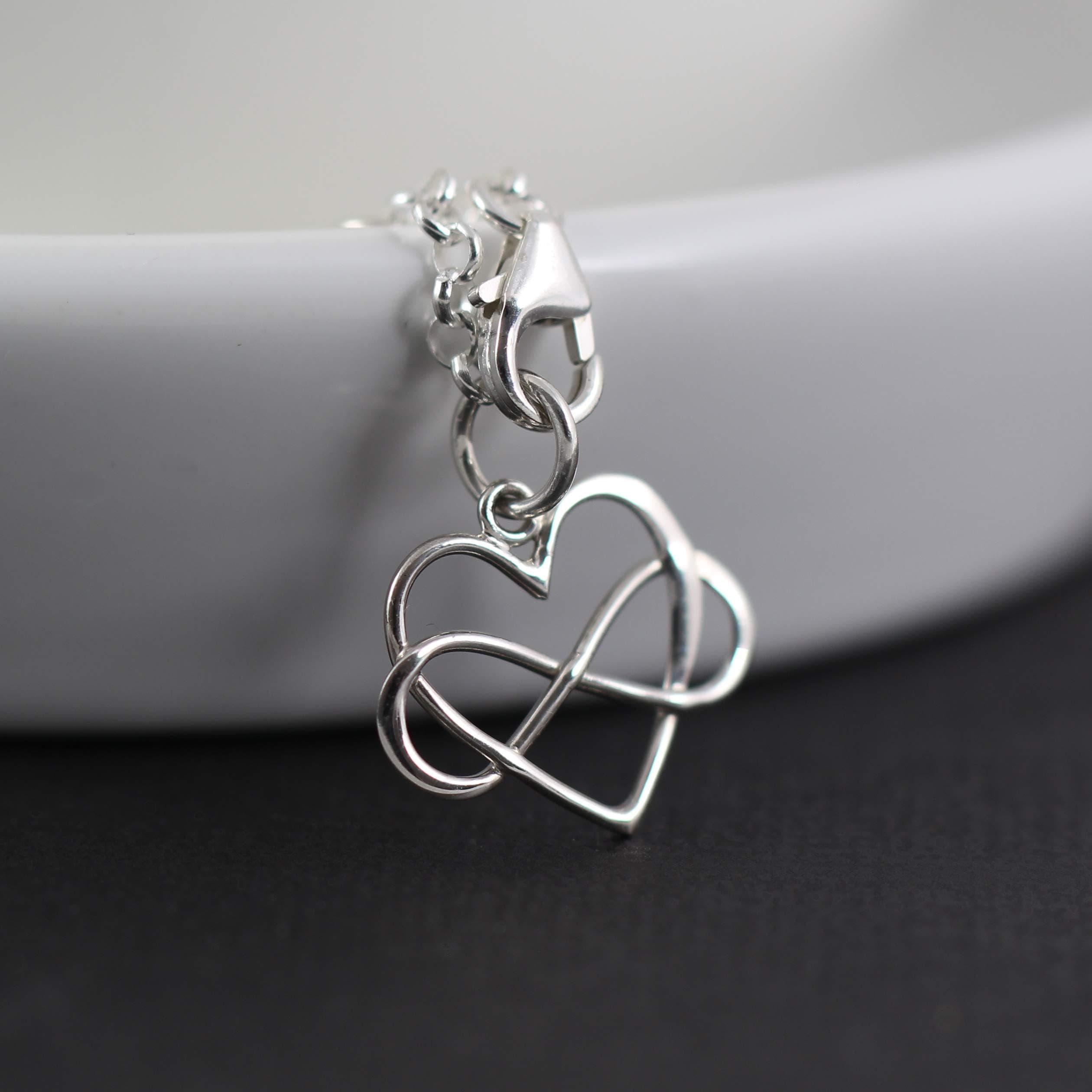 Sterling Silver Infinity Heart Bracelet: Stepdaughter Gift