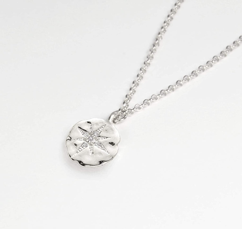 21st Birthday Gift: Diamond CZ Starburst Pendant Necklace