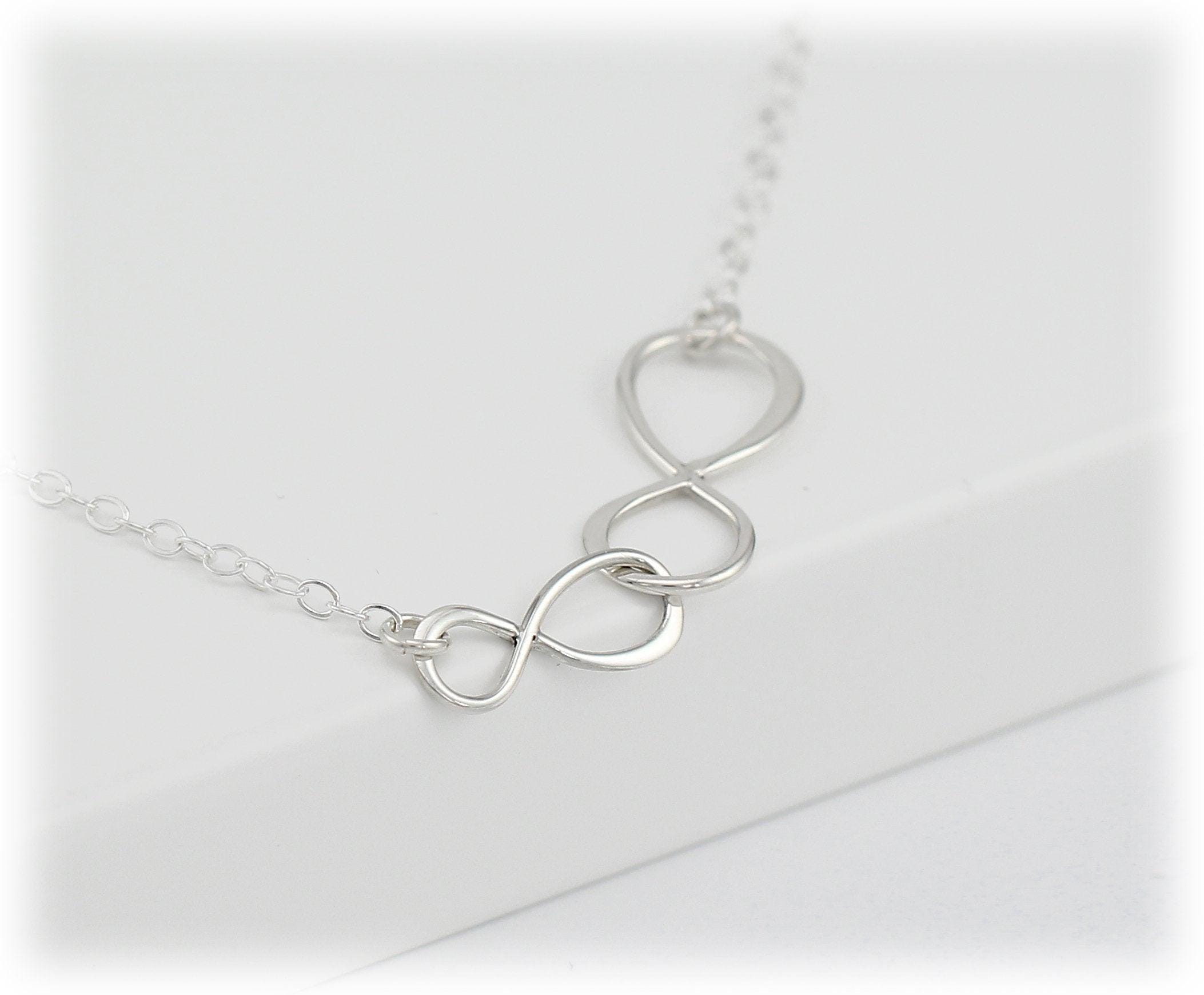 Godmother Goddaughter Gift: Sterling Silver Infinity Necklace