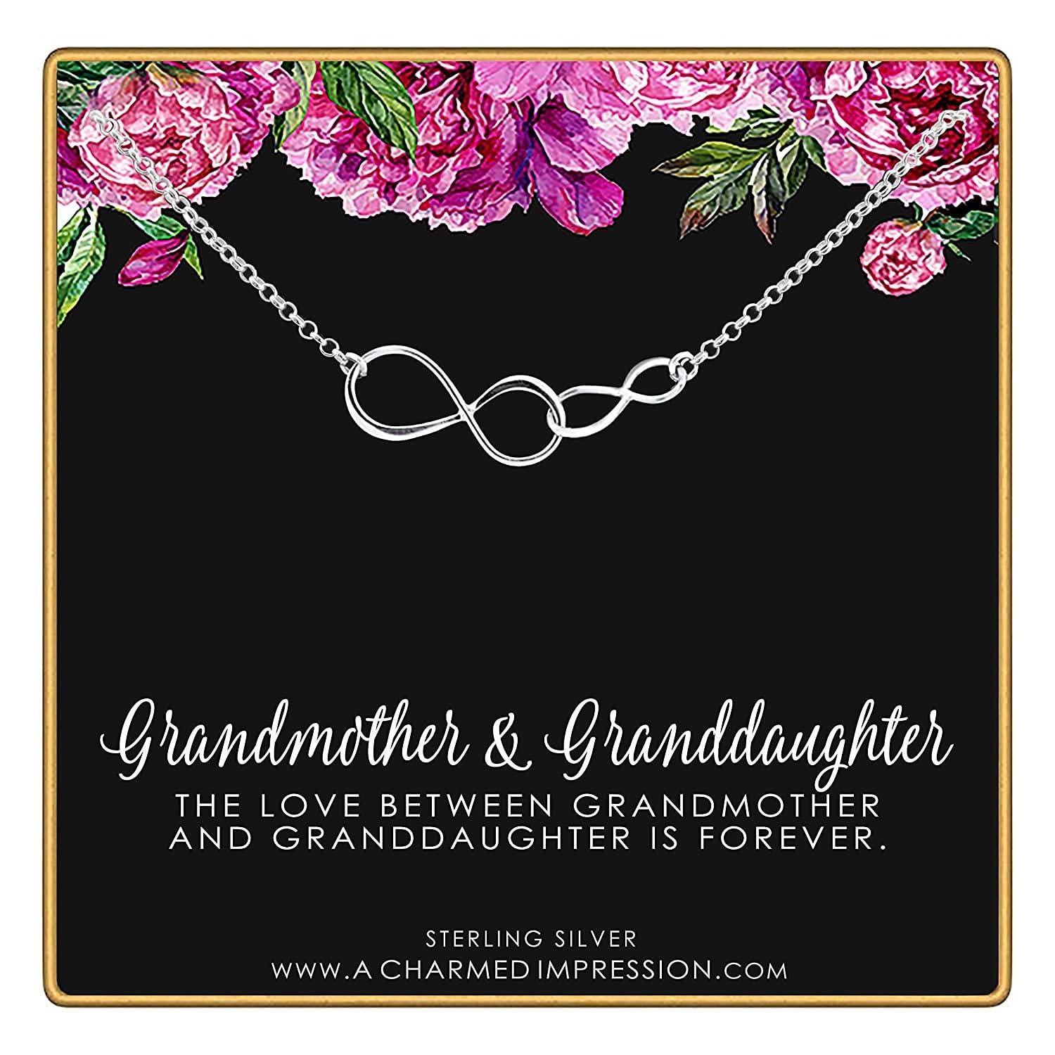 Grandmother Granddaughter Necklace: Sterling Silver Infinity Jewelry